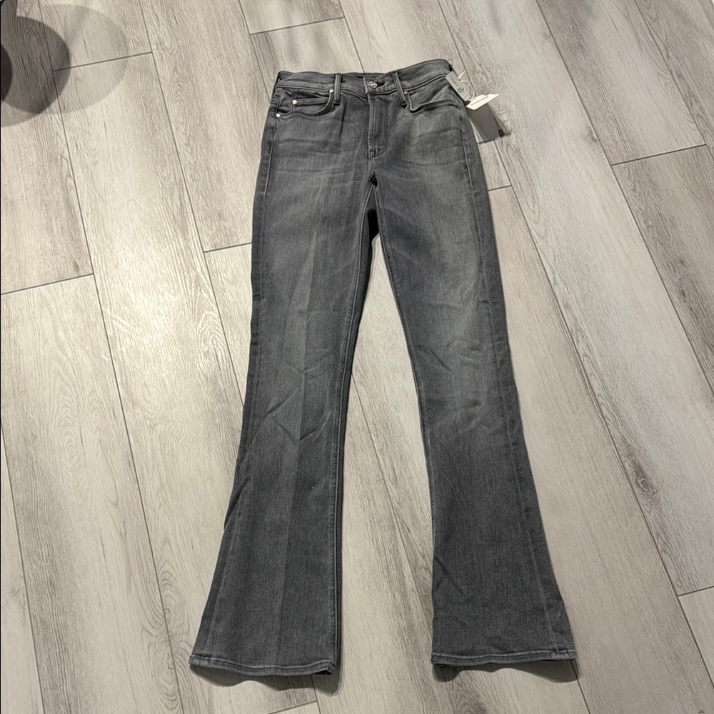 MOTHER Free People Women's Gray Flared Jeans